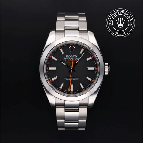 certified pre owned rolex milgauss|rolex milgauss dark knight price.